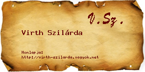 Virth Szilárda névjegykártya